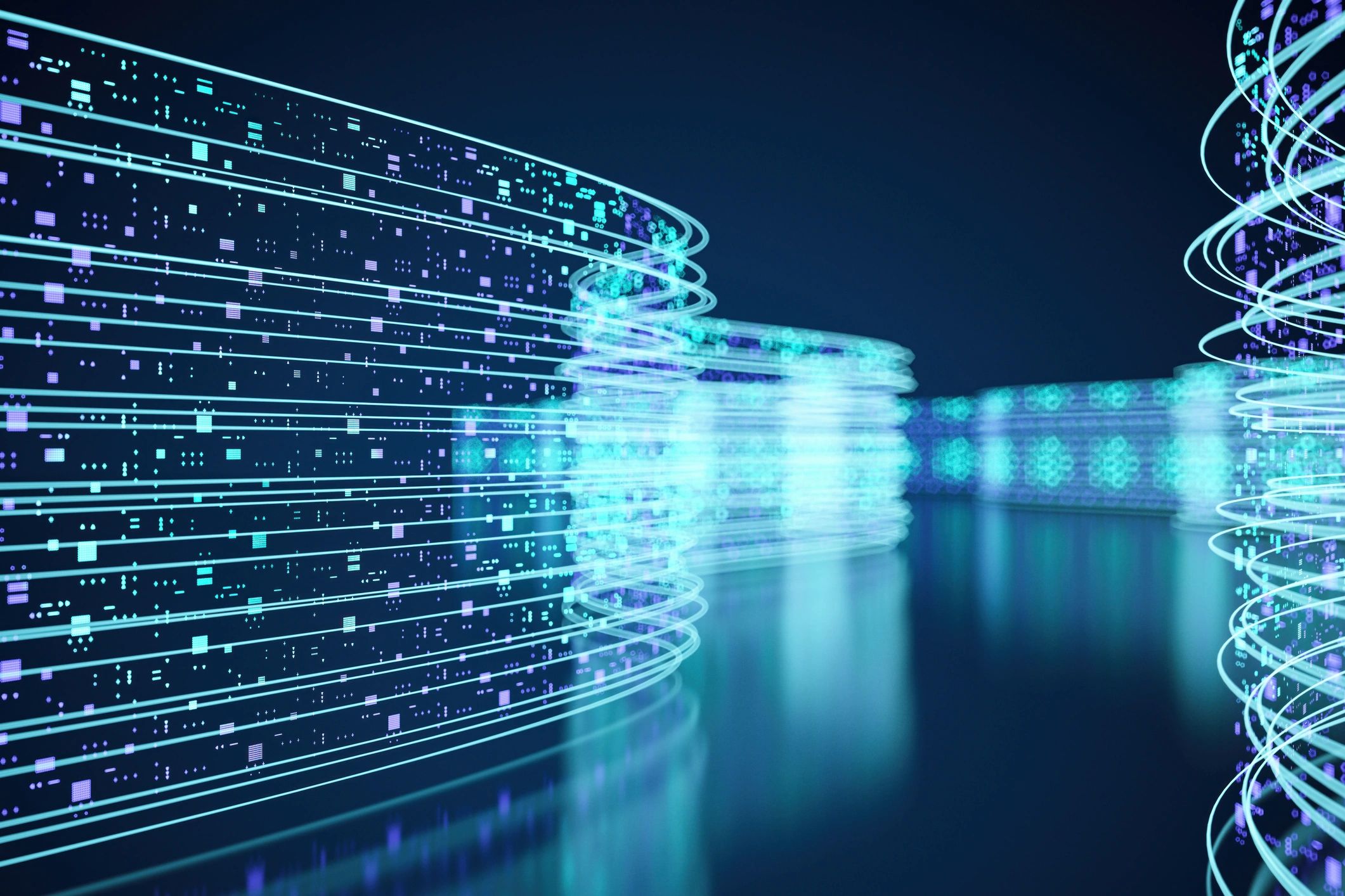 High speed data flow in a digital tunnel